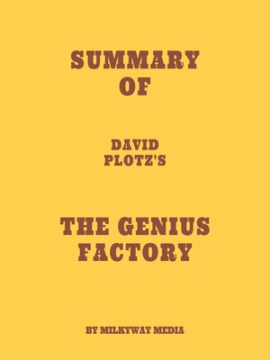 cover image of Summary of David Plotz's the Genius Factory